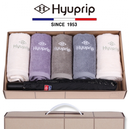 협립 호텔 코마 타올 5P + 2단 커넥션 우산 1P- 우산 타올 세트 #2