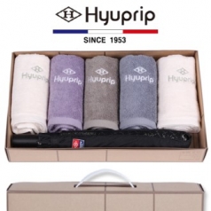 협립 호텔 코마 타올 5P + 2단 커넥션 우산 1P- 우산 타올 세트