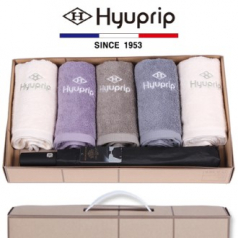협립 호텔 코마 타올 5P +가르시아 2단 블랙 1P - 우산 타올세트