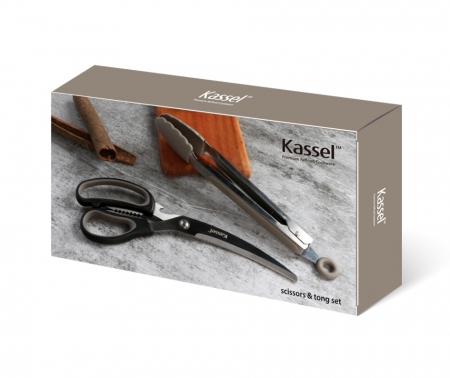 카셀 EF (eco-friendly) 곡선 삼겹살 가위 실리콘 집게 세트 #3