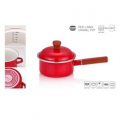 리빙아트 옥슨 레드라벨 1T 법랑 냄비 18cm 편수