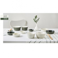 그라프 홈세트 14P (화이트+카키)