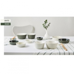 그라프 홈세트 14P (화이트+카키)