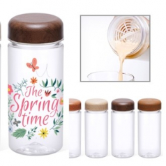 (H-138) 트라이탄 우드 쉐이커 오보틀 350ml / 냉온가능 / 선식.쉐이커 가능