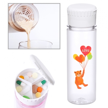 (H-142) 트라이탄 알약 쉐이커 오보틀 500ml / 냉온가능 / 선식.쉐이커 가능 #2