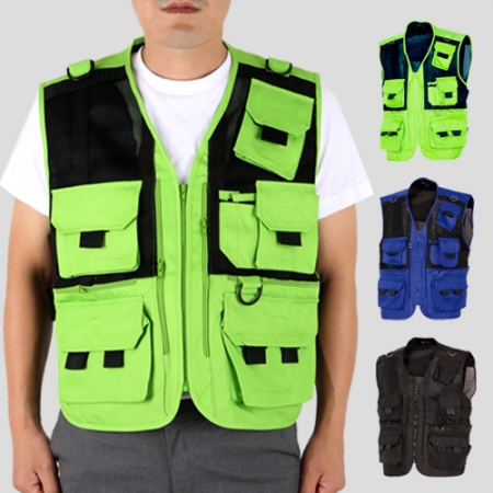 야간 후면반사 망사 조끼 L-3XL, 남자 여자 반사조끼 #2