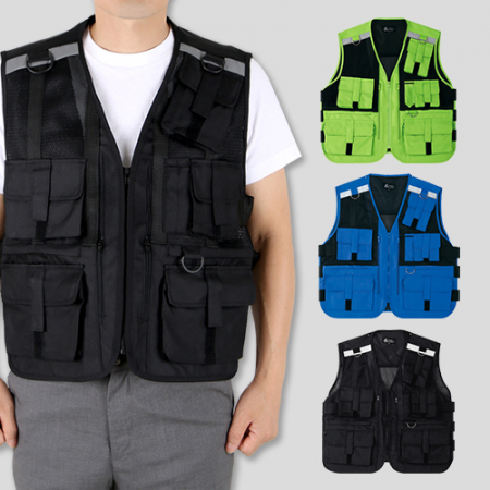 야간 작업 반사 안전 망사 조끼, 남자 여자 조끼 #2