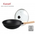 작은이미지: 카셀 하이브리드 (Hybrid) 인덕션 (IH) 휠우드 티 타늄 궁중팬 (웍) 28cm +유리뚜껑 28cm #2