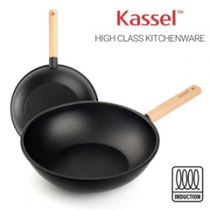 카셀 하이브리드 (Hybrid) 인덕션 (IH) 휠우드 티 타늄 궁중팬 (웍) 28cm