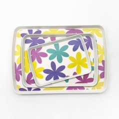 무광 멜라민 뉴직쟁반 꽃잎 3P