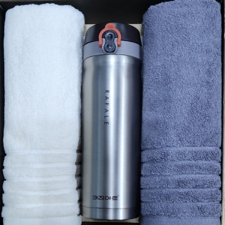 다니엘 타올 2P / 키친아트 골드메탈 텀블러 500ml 1P (3종) #2