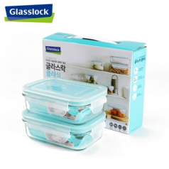 [글라스락] 클래식 직사각 400 밀폐용기 2조