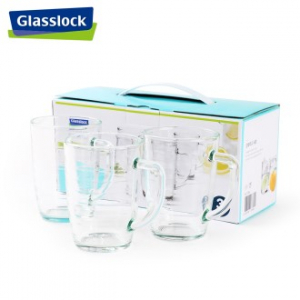 글라스락 스트라이프 강화유리 머그 350 3조