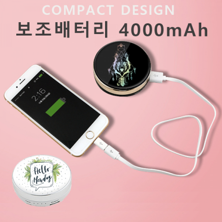 컴팩트 보조배터리 (4000mAh) 스마트기기 USB형 충전포트 gi011 // 국산 #4