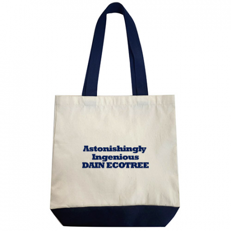 무지 배색 에코백 투톤 인쇄 36*36*10cm #2