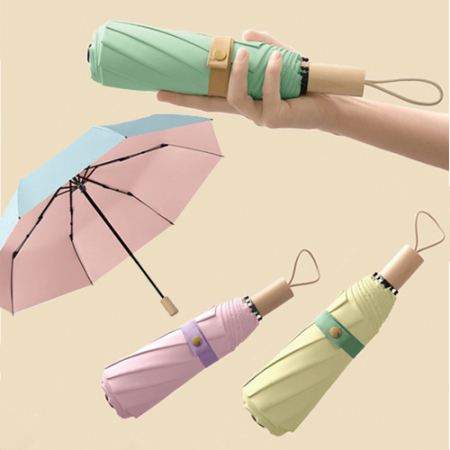 3단 암막 양우산- 파스텔 우드로제 #3