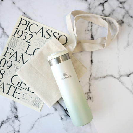 레스쁘리 고급 텀블러 세트 U, 솔리드 에코백 + 스탠리 에어로라이트 진공 텀블러 #3