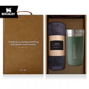 레스쁘리 고급 텀블러 세트 LLL (프리미엄 타올 + 스탠리 고 진공 텀블러 473ml)