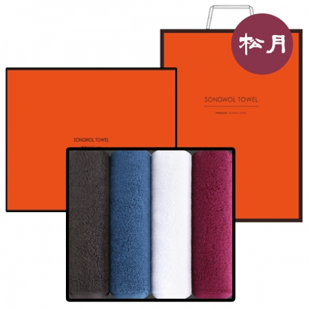 [송월타올]S.W 프리미엄 루미누 타올 170G 30수 풀패키지 4매입 세트 + 쇼핑백 #2