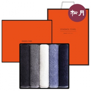 [송월타올]S.W 미라주 뱀부타올 190G 풀패키지 5매입 세트 + 쇼핑백
