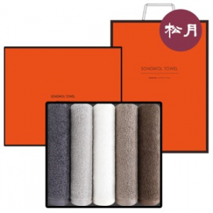 [송월타올]S.W 빌라 타올 150G 풀패키지 5매입 세트 + 쇼핑백