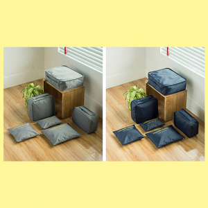 여행용파우치 6종 세트, 캐리어 정리 6종 파우치 의류 메쉬파우치