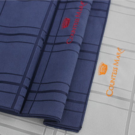 송월 CM 모던체크 타올 30, 스포츠타올 극세사100% 네이비그레이 #2