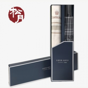 송월 MC2 센치 타올 + 2단 모던체크 우산 2P 세트, 기념수건, 기념선물