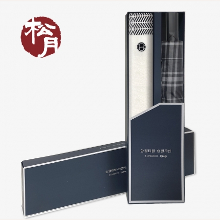 송월 MC2 어로우 타올 + 2단 모던체크 우산 2P 세트, 기념수건, 기념선물 #2