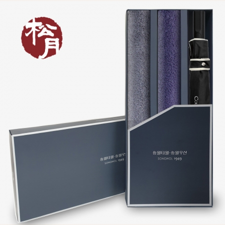 송월 PB3 코마사 160 타올 + 2단 폰지 바이어스 우산 3P 세트, 기념수건, 기념선물 #2