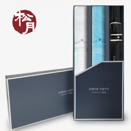 송월 PB3 스윗하니 타올 + 2단 폰지 바이어스 우산 3P 세트, 기념수건, 기념선물 #2