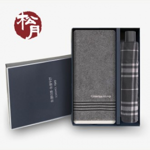 송월 MMC 포라인 타올 + 3단 CM 모던체크 우산 2P 세트, 기념수건, 기념선물