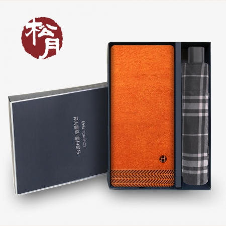 송월 MMC 어로우 타올 + 3단 CM 모던체크 우산 2P 세트, 기념수건, 기념선물 #2