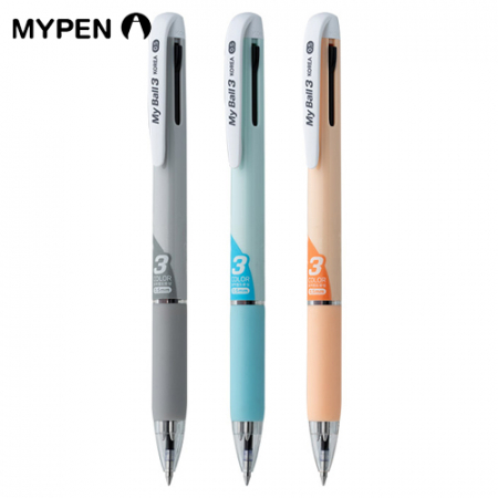 마이펜 마이볼 초저점도 유성 3색 볼펜 0.5mm #2