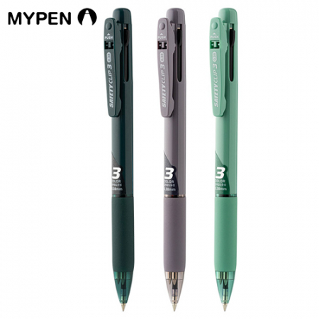 마이펜 세이프티 클립 3색 볼펜 0.38mm #2