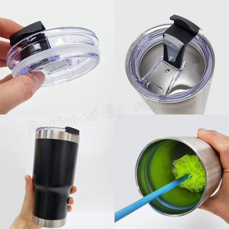 심플 ST 이중진공 스텐 텀블러 600ml [사은품증정] #6