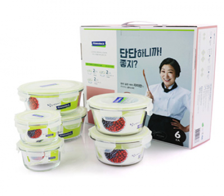 [글라스락] 클래식 원형 6조 밀폐용기 A #2