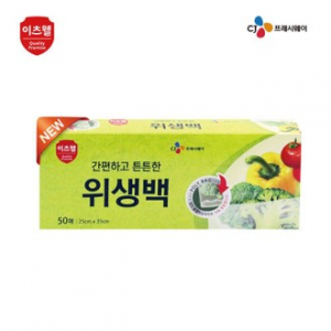 CJ 이츠웰 위생백 50매, 지퍼백