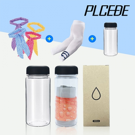플씨드 국산 물방울 쿨스카프 1P + 국산 일반 밴딩 쿨토시 1P + 아이스 보틀 350ml 1P세트 #2