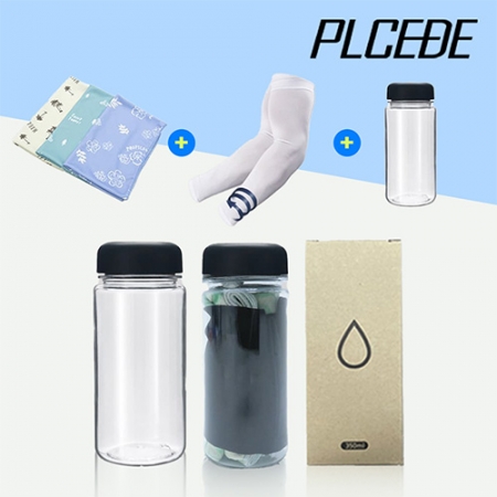 플씨드 패턴 쿨타올 1P + 국산 일반 밴딩 쿨토시 1P + 아이스 보틀 350ml 1P 세트 #2