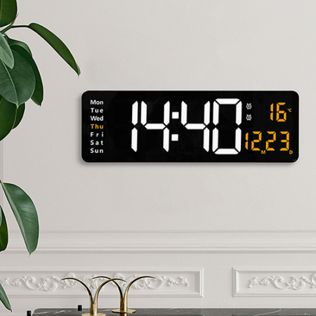 넥스원 LED 크로노그래프 디지털 직사각벽시계 리모컨 4 colors #3