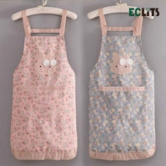 에클리츠 토끼 자수 앞치마 단체 식당 카페 어린이집 주방 업소
