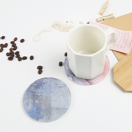아크릴 원형 마블 코스터, 컵받침 (원형) #3
