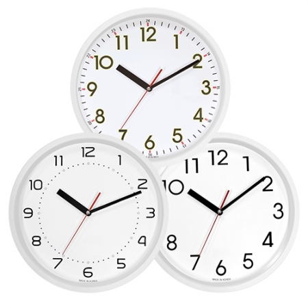 310 원형 화이트 벽시계 #2