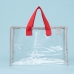 작은이미지: 알로하 심플 투명 비치백 (그레이+레드) 수영장 물놀이 가방 #3