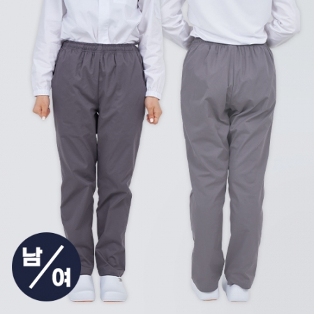 남자 여자 단체 위생복 허리고무줄 일자 바지 #3