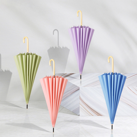 디지토 16K 살대 고급우산, 튼튼한 자동 손잡이 파스텔 장우산 #2