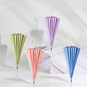 디지토 16K 살대 고급우산, 튼튼한 자동 손잡이 파스텔 장우산