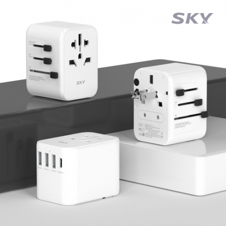 스카이 필 여행용올인원 해외 멀티 플러그 4포트 어댑터 17W #6
