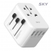 작은이미지: 스카이 필 여행용올인원 해외 멀티 플러그 4포트 어댑터 17W #3
